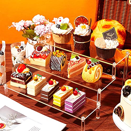 Jetec 2 Pezzi Alzata in Acrilico Espositore per