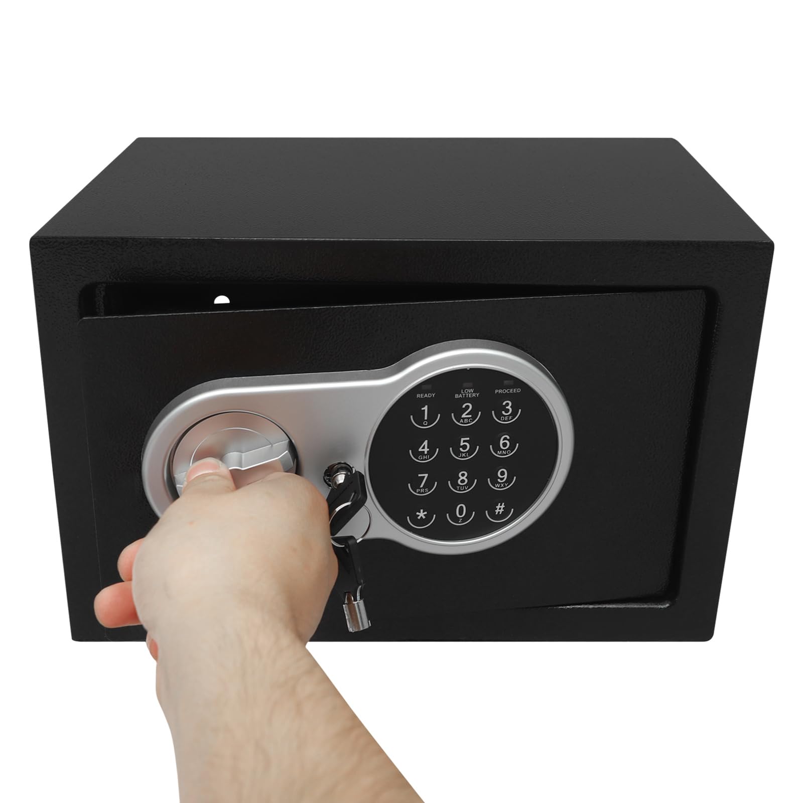 Cassaforte per mobili con serratura a combinazione e chiave di emergenza, cassaforte compatta per casa e ufficio, scatola di sicurezza elettronica per contanti, gioielli e documenti, cassaforte in