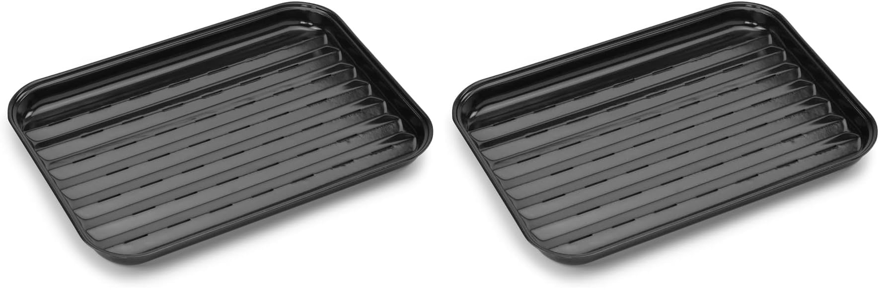 barbecook Wiederverwendbare Grillschale, smoker und gasgrill zubehör, schwarz, rechteckig, 34.5x24x3cm, 1 - Pack (Packung mit 2)