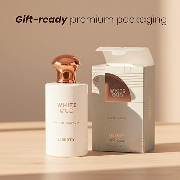 Liberty Oud Perfume For Men, White Oud Gold 100ml, Eau De Parfum Spray | EDP Spray, Long Lasting Smell, Arabic Oud Cologne, Oud Fragrance For Men, Daily Wear, Office Wear, Evening & Party Gift