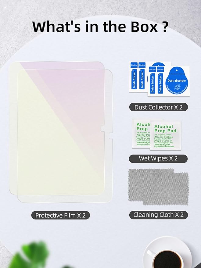 Pack de 2 Protectores de Pantalla Anti Luz Azul para iPad 11 y 10 Gen miniatura 9