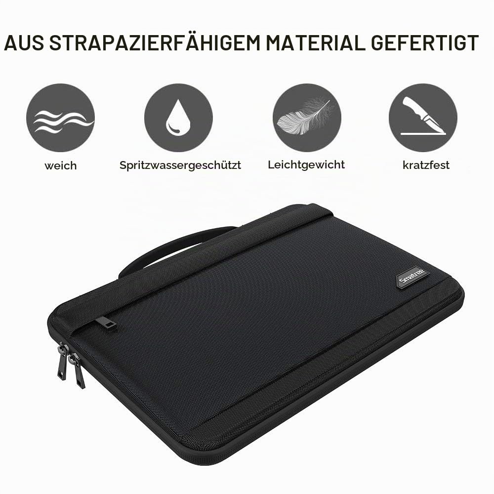 Smatree 15.6 Zoll Hartschalen Laptoptasche nur Kompatibel mit Lenovo Legion 5 Laptop 15,6 Zoll/Dell Inspiron 15 15,6 Zoll /16 Zoll Tasche, Tragetasche mit handhaben, Schwarz