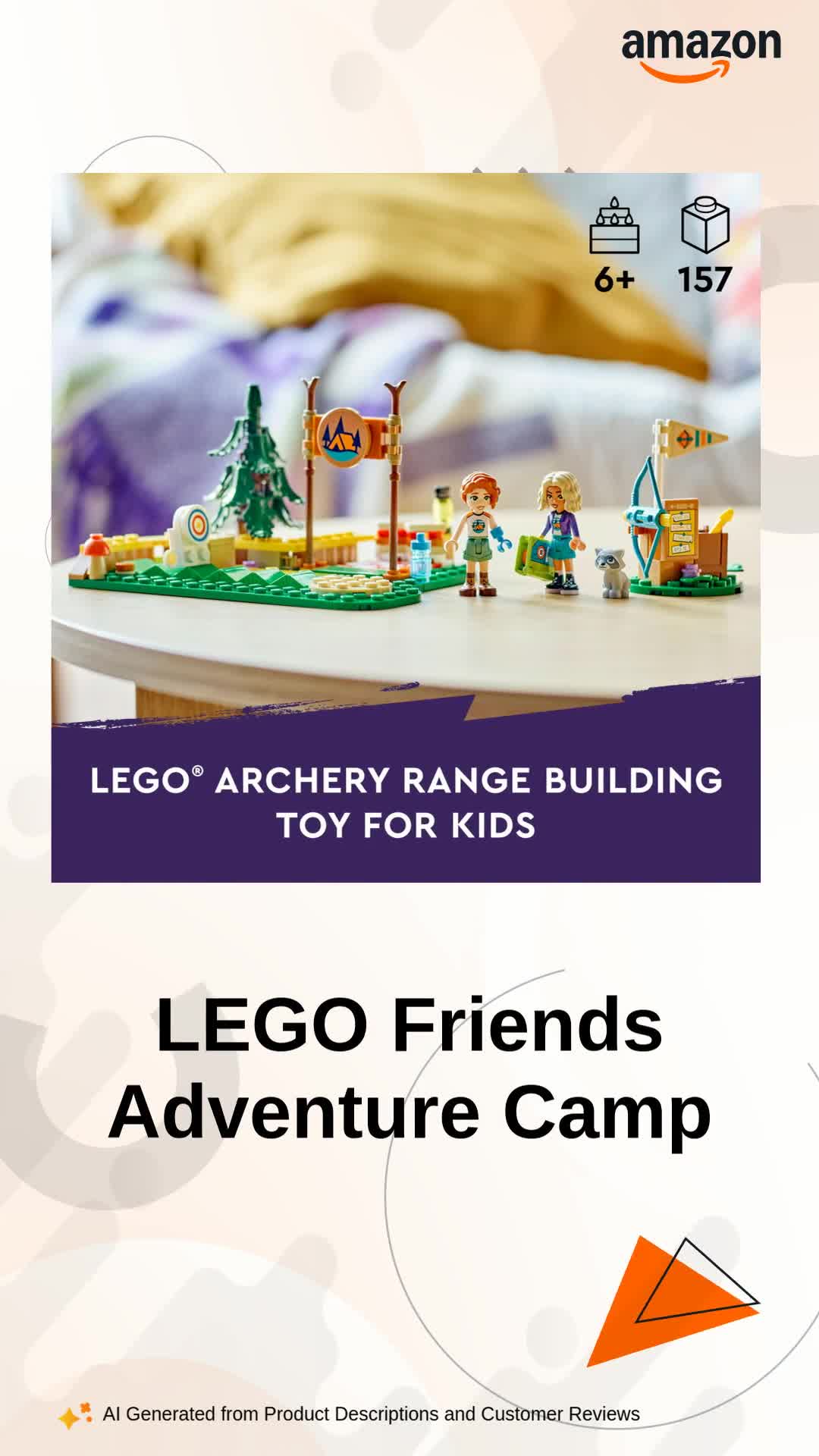 GrandArchive Scout the Land 2枚セット LEGO Friends Adventure Camp Archery Range Toy 42622 Building