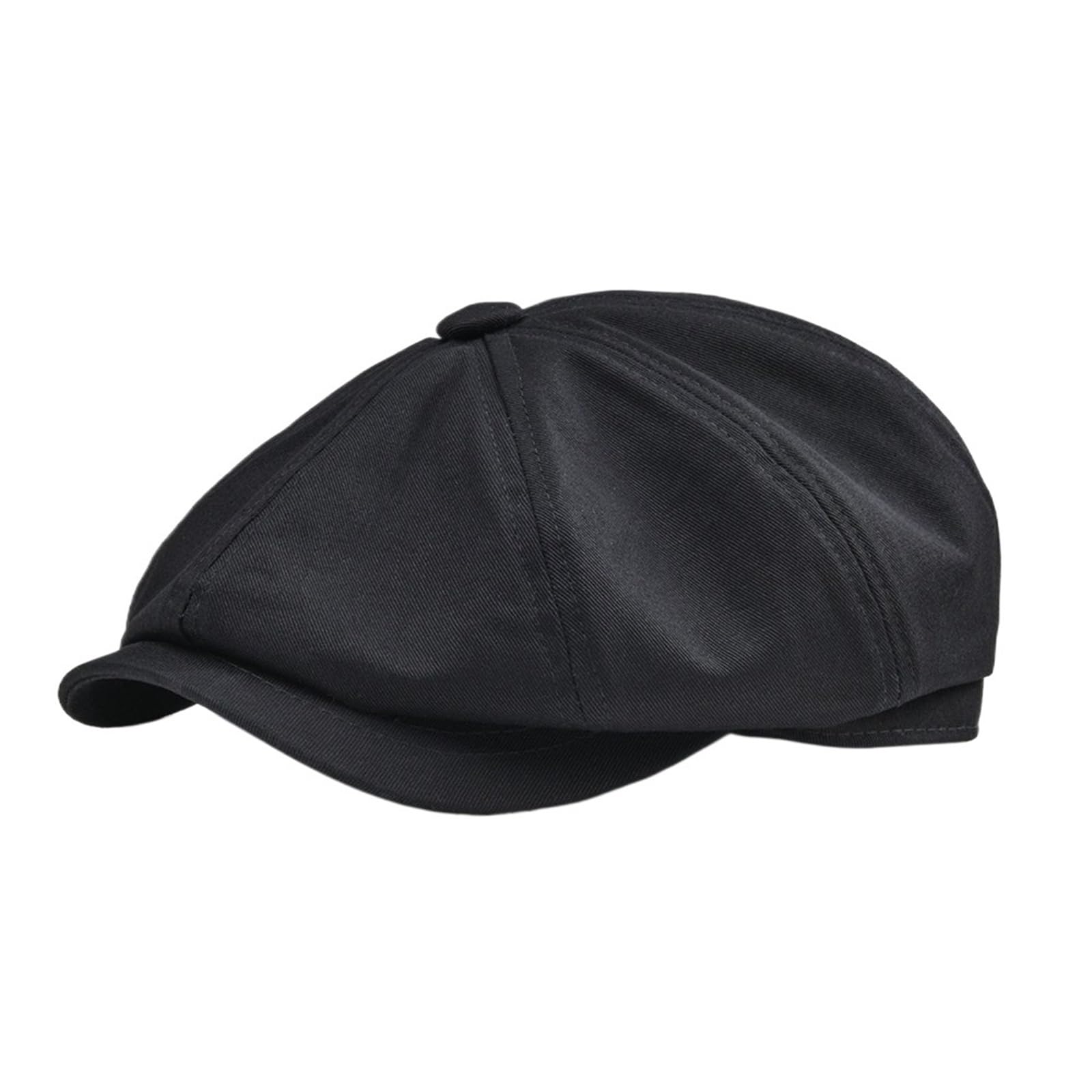 Gorra de Repartidor de Periódicos Gorra Newsboy de Sarga algodón for Hombre, Sombrero Ocho Paneles, Gorras Panadero for Mujer, Sombreros Grandes Retro, Boina Negra for