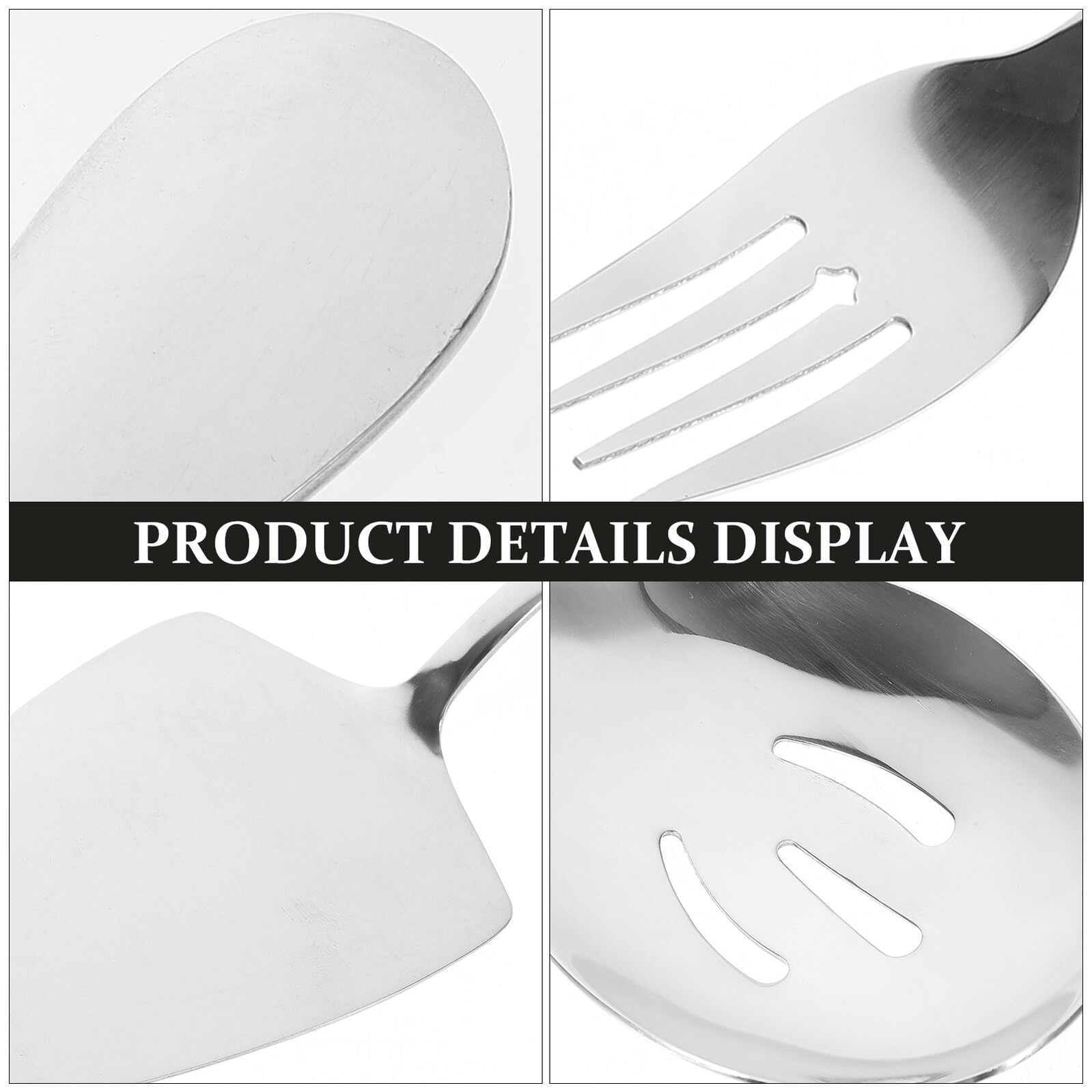 IMIKEYA 6 pièces Set de Couverts Acier Inoxydable Ustensiles de Service Robustes pour Buffet et Repas à Emporter Couverts de Table Ergonomiques pour Maison et Fêtes