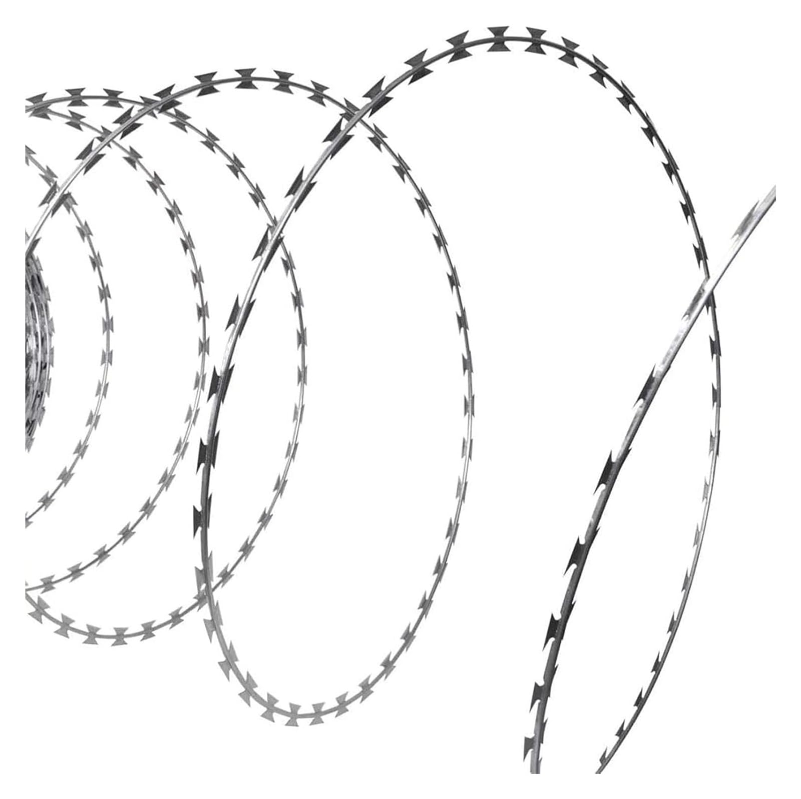 Alambres de afeitar, Alambre De Espino, Valla de cuchillas, valla de alambre de púas, valla de cuchillas, protección útil for jardín/patio, 10 m/33 pies(Coil diameter-50cm)