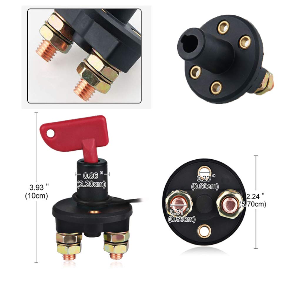 Interrupteur De Déconnexion Batterie 32V - 150A Continu / 500A De Démarrage, Pour Camping-car, Bateau, UTV, Voiture - 8