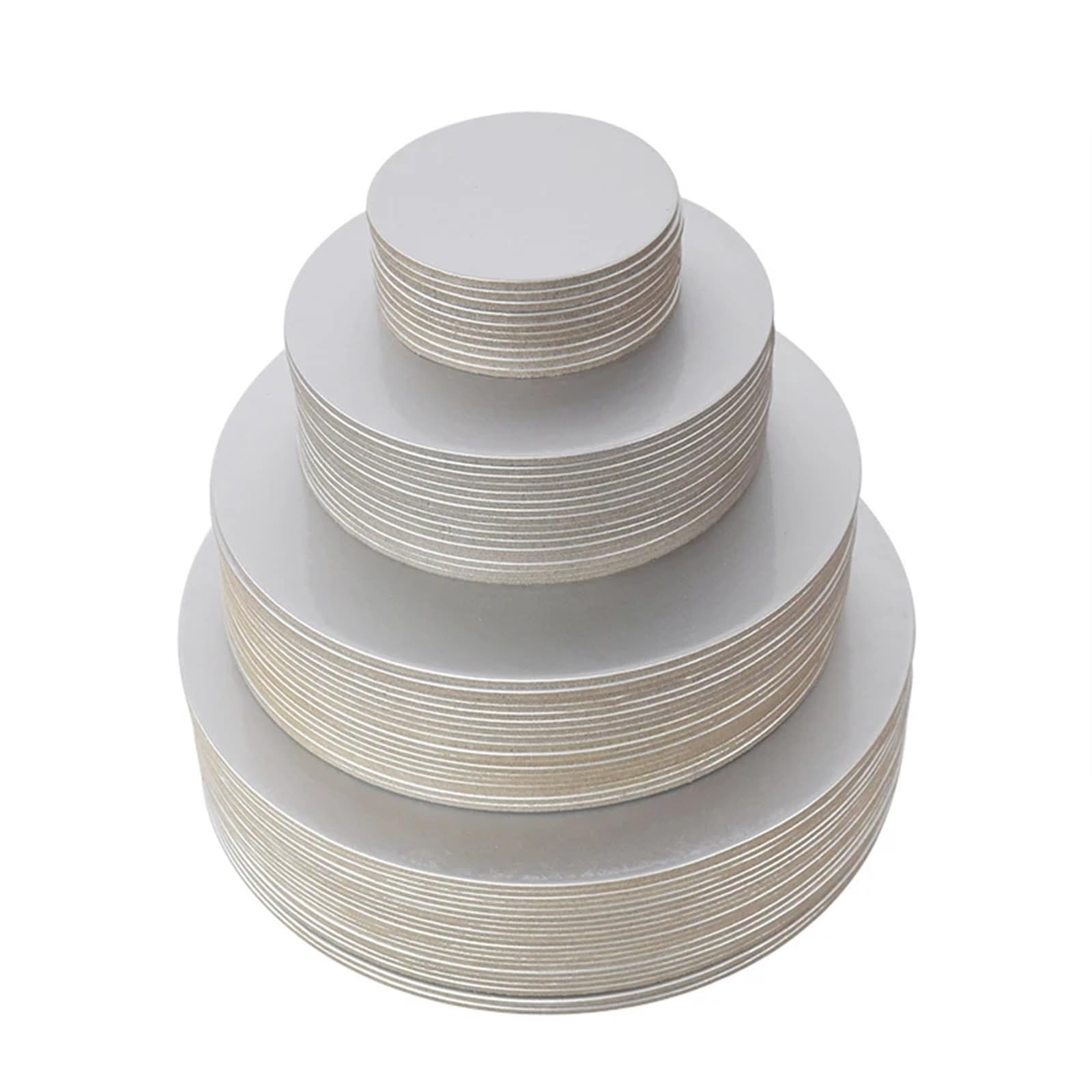 Base para Tartas Diámetro de cartón for Pastel Disponible Base de cartón Circular(Silvery 24cm-10pcs)
