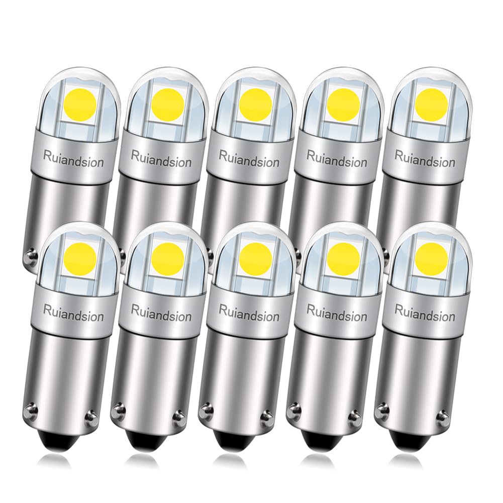 Ruiandsion BAY9S H21W 64136 LED Reading Light 24V Non Polarity 200LM Super Bright 3030 2SMD Chipset White for Side Lights Door Lights Courtesy Lights Map Lights Pack of 10