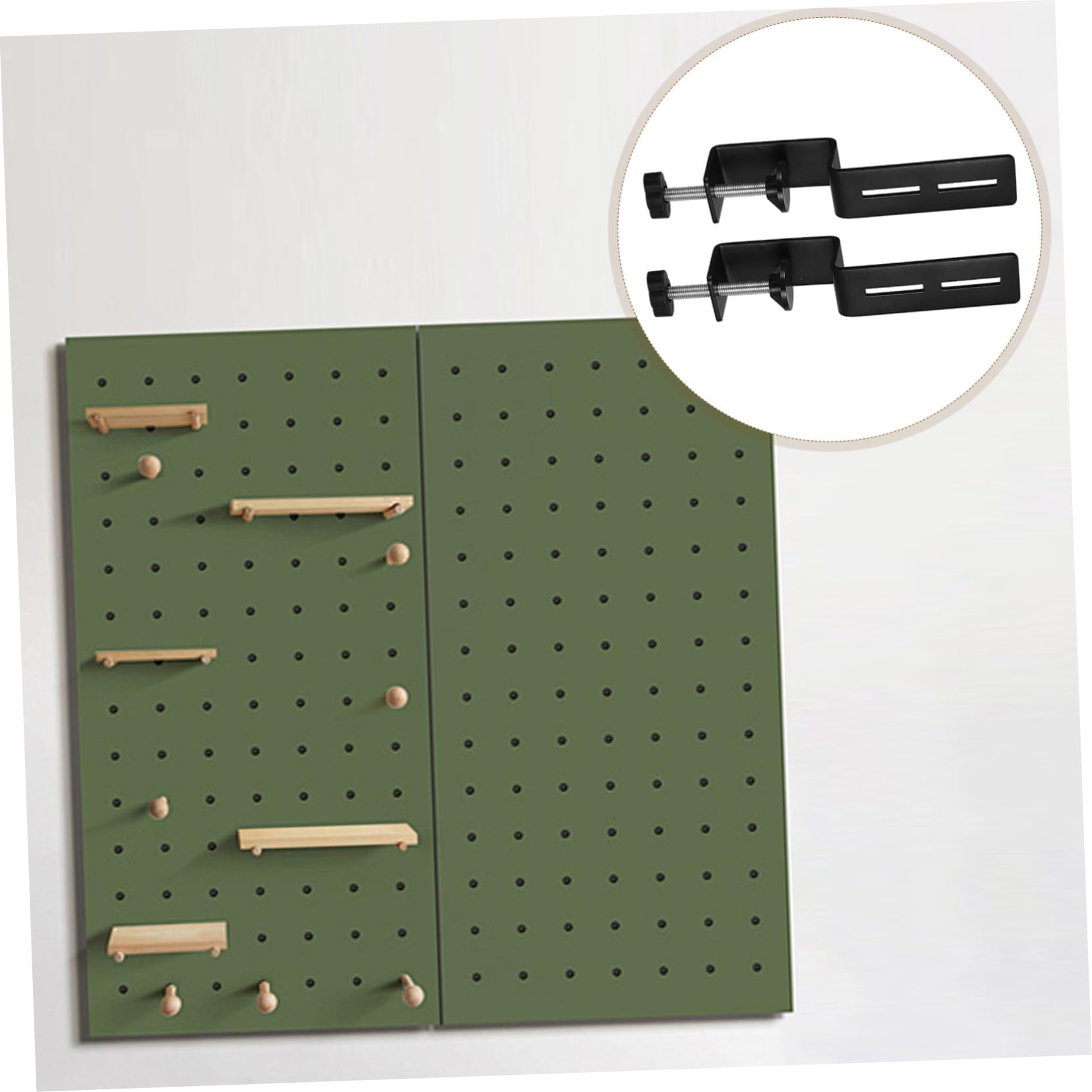 2-Pack 1" Heavy Duty Black C-Clamps For Desk & Table – 0-1.5" Clamping Range With 2 Mounting Holes