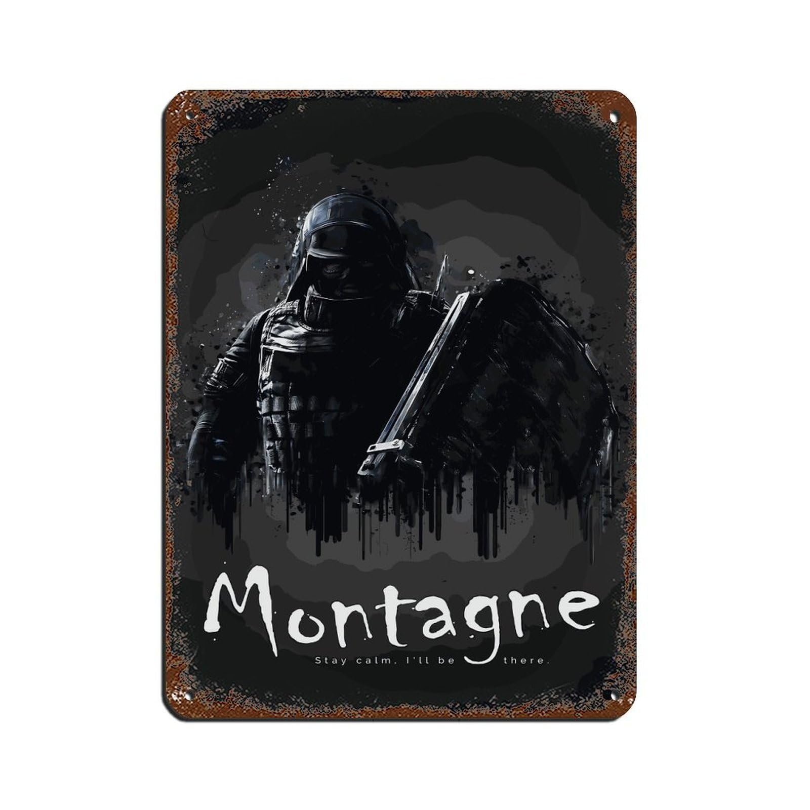 Tom Clancy's Rainbow Six Siege Game Poster retrò in metallo con scritta in inglese Arte chic