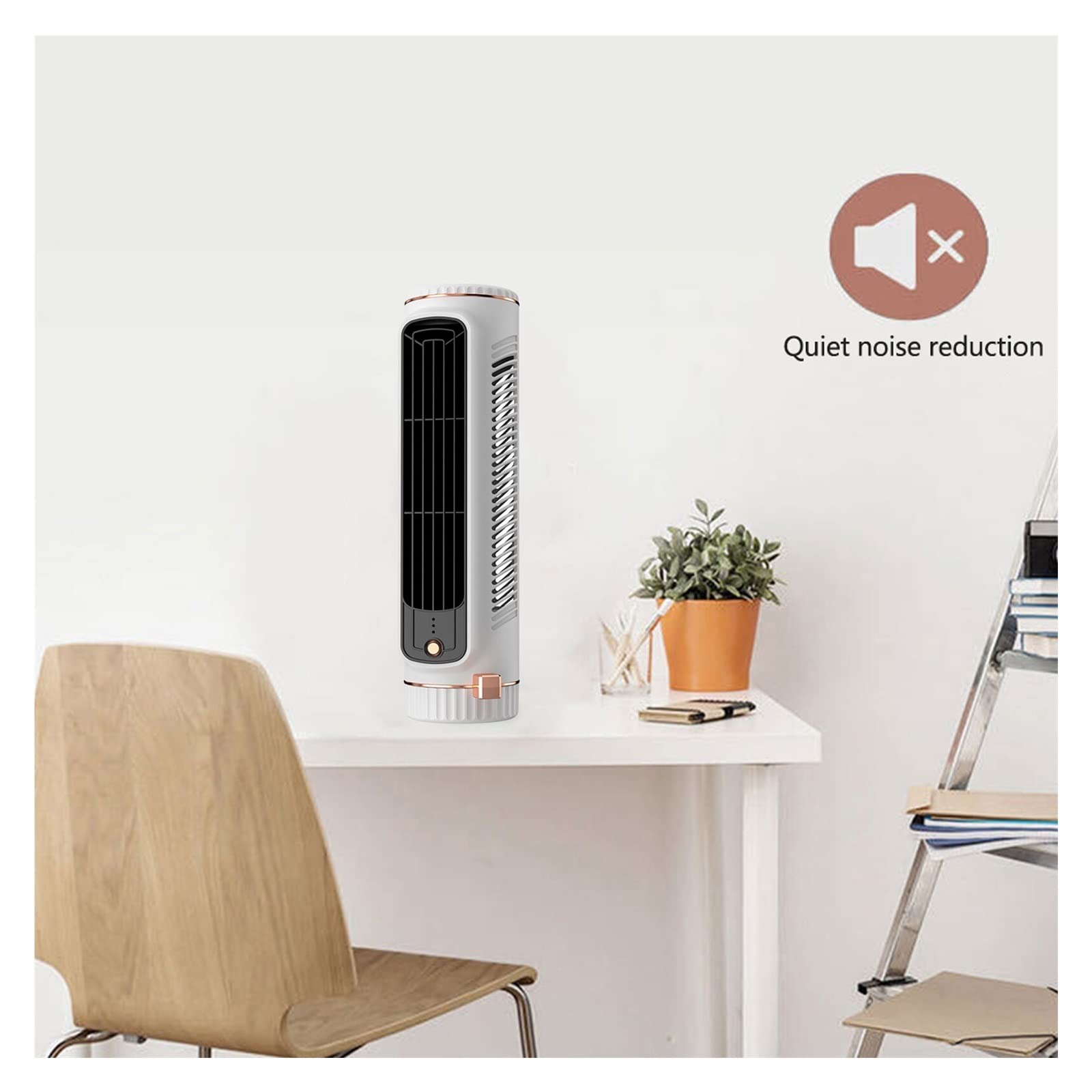 Ventilador de torre sin aspas, Ventilador de torre sin aspas, circulador de aire de escritorio, verde/blanco