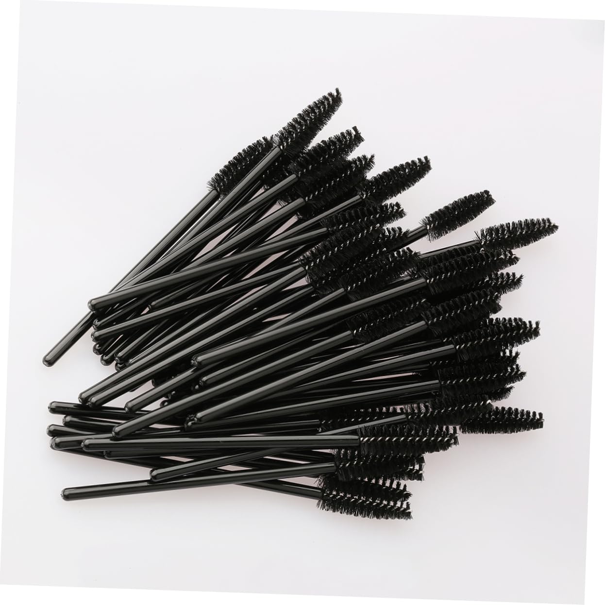 Angoily 100pcs Disposable Eyelash Plastic Handle Nylon Bristles Lash Curler Mini Eyelash Curler for Daily Makeup