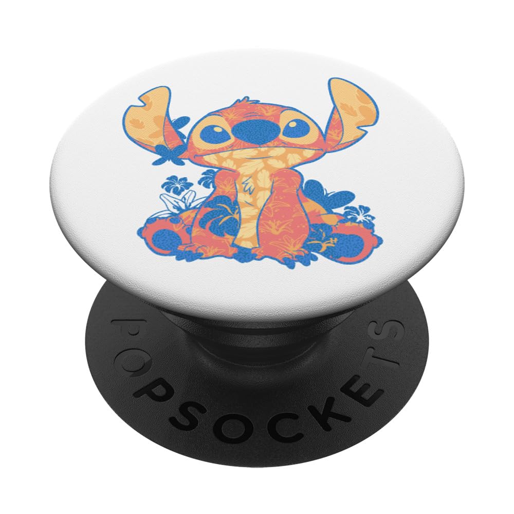 Disney Lilo & Stitch in Hawaiian Floral Print PopSockets Adhesive PopGrip