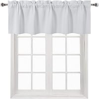 Vista 17 de DWCN Cenefa opaca para cocina, con bolsillo para barra, cortinas para ventana, sala de estar/sótano, 52 x 18 pulgadas de largo, 1 panel, azul oscuro