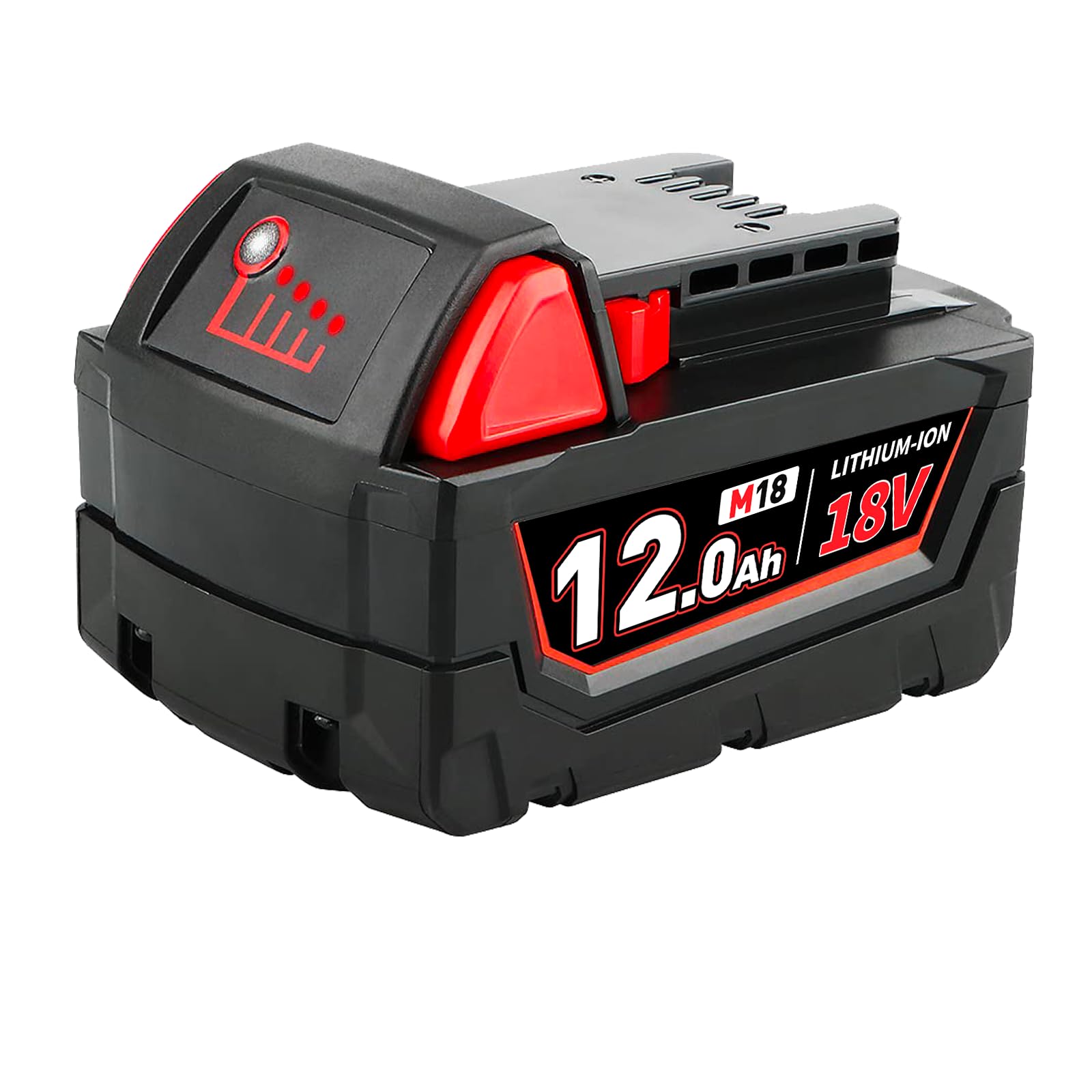 1Pack Replacement for Milwaukee M-18 Battery 12000mAh,High-Capacity Compaitble with Milwaukee Battery Tools and Charger 48-11-1820 48-11-185048-11-1828 48-11-1815 12.0Ah