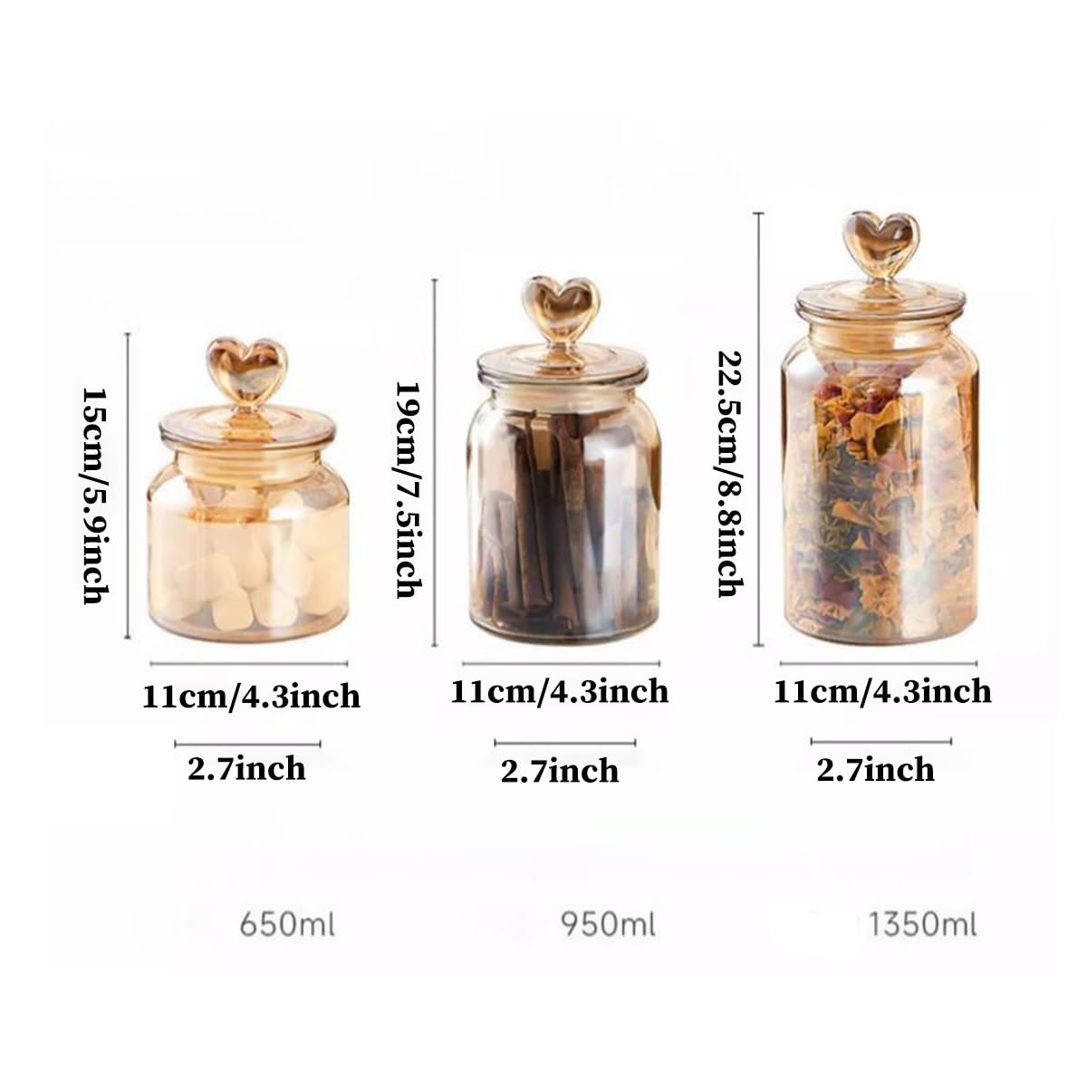 Amazon｜ガラス製食品保存瓶（蓋付き）、ガラス製食品保存容器、ガラス