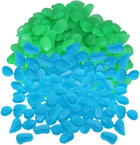 Miniatura 1 de Doitol 200 piedras brillantes en la oscuridad, piedras brillantes para decoración de interiorexterior, jardín jardín jardín jardín jardín jardín