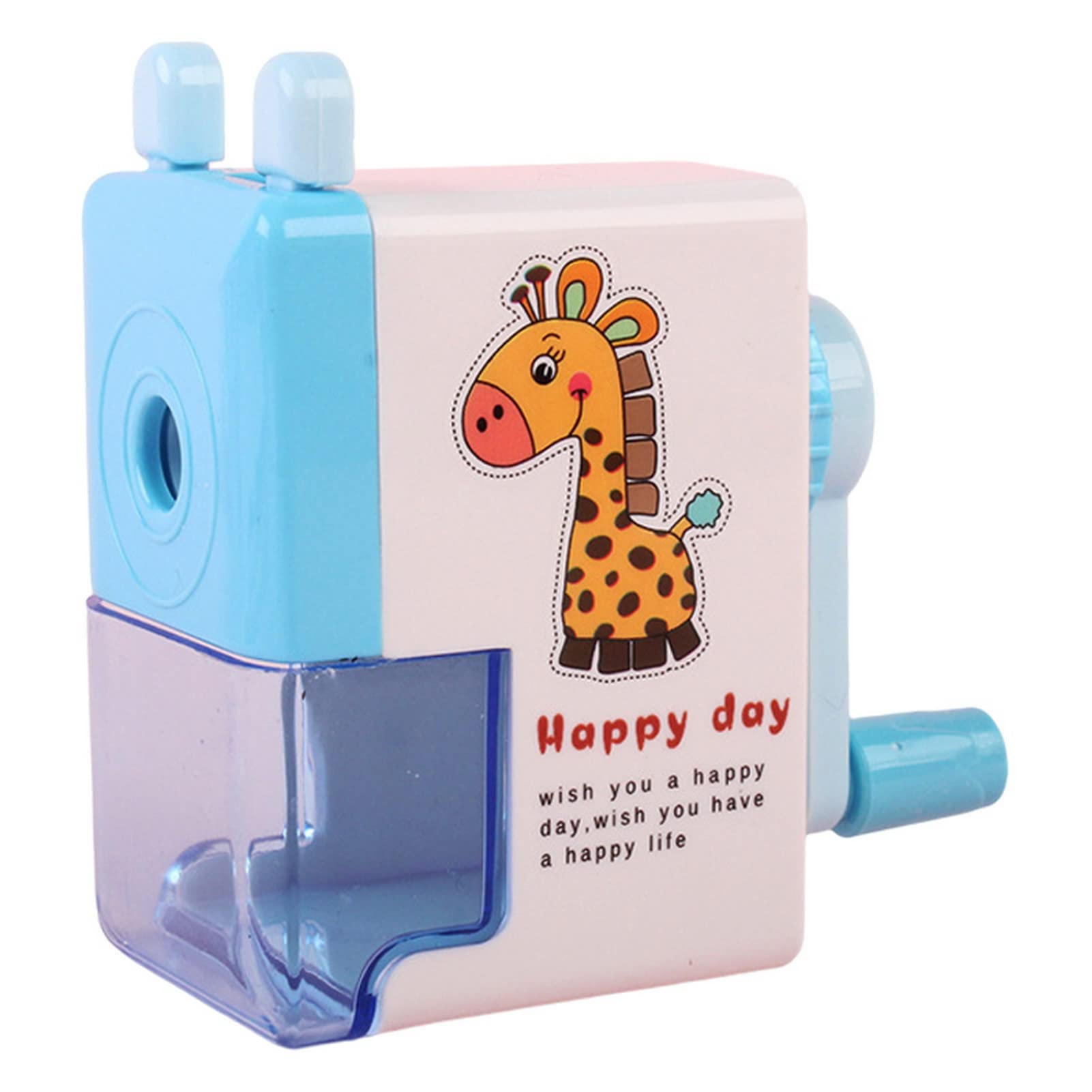 Remorui Pencil Sharpener Detachable Kids Hand Manual Rotary Pencil Sharpener Sharpening Comfortable Grip Giraffe