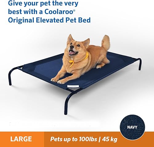 Vista 8 de Coolaroo Cama elevada y refrescante para mascotas, tamaño mediano, verde oscuro (Brunswick)