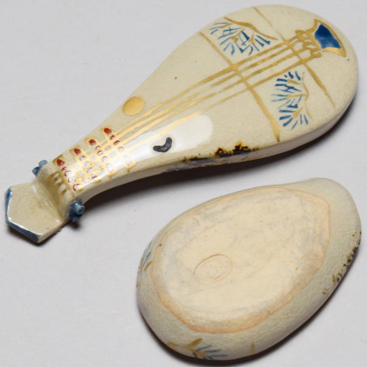 B158s  錦光山造  薄緑地白鳳凰図 香合   京焼　香道具　茶道具　箱無し B158s 錦光山造 薄緑地白鳳凰図 香合 京焼 香道具 茶道具 箱