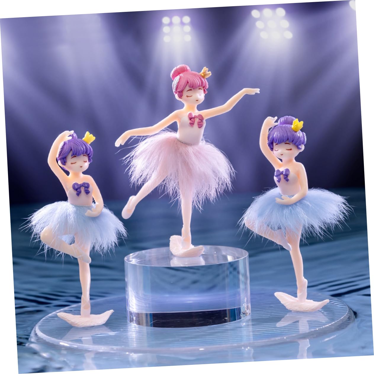 ibasenice 20pièces Décorations De Gâteau Anniversaire Adorables Figurines De Ballerine pour Fête Accessoires De Gâteau Décorations De Ballerine pour Fête Anniversaire Et Événements