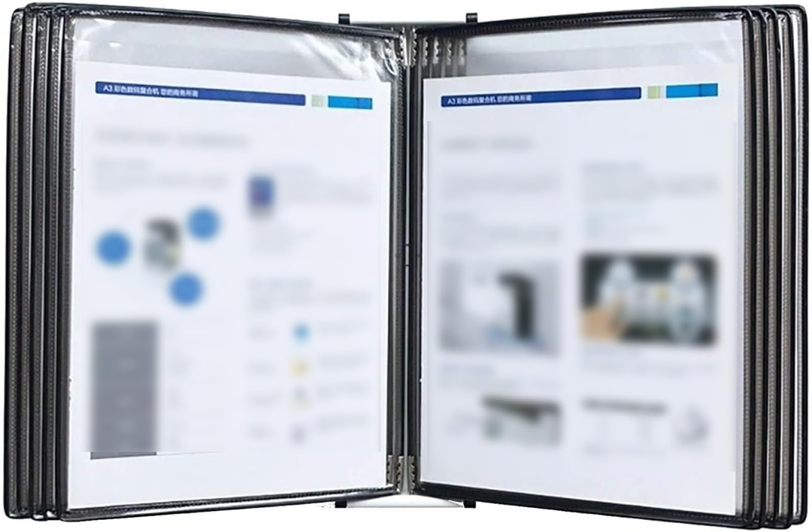 GLETSF Wall Mount Reference Display System, Hanging Wall File Organizer,Display Panel System Table, A4 Price List Holder 10 Panels, Sheet, Orange,Folders,Panels D A4 Letter