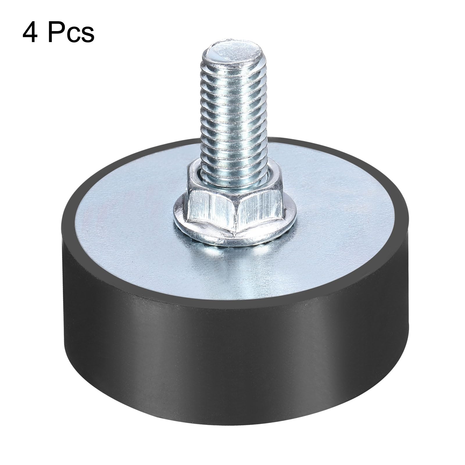 QUARKZMAN 4 Pezzi Supporti Antivibranti In Gomma M10x28mm Con Perno 50x20mm Maschio Femmina Ammortizzatore Vibrazioni Zincato Supporti Cilindrici Con 4 Dadi Bloccanti M10
