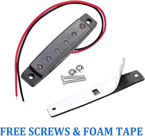 Miniatura 10 de FXC 10 x 12 V 6 LED 3.8 pulgadas para camión, autobús, barco, remolque, caravana, indicadores laterales, lámpara de luz ámbar