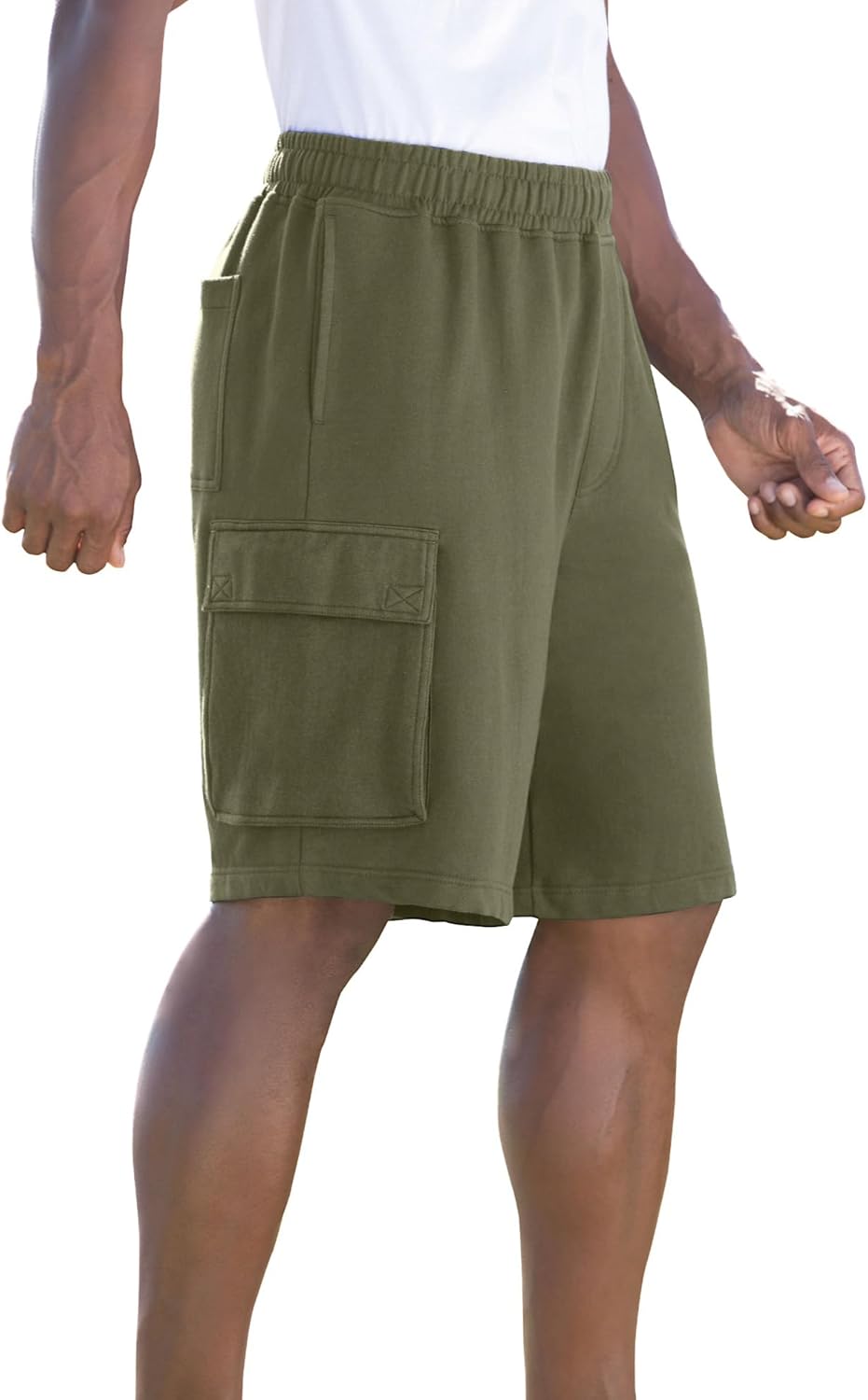 KingSize Men's Big & Tall 10" Fleece Cargo Shorts