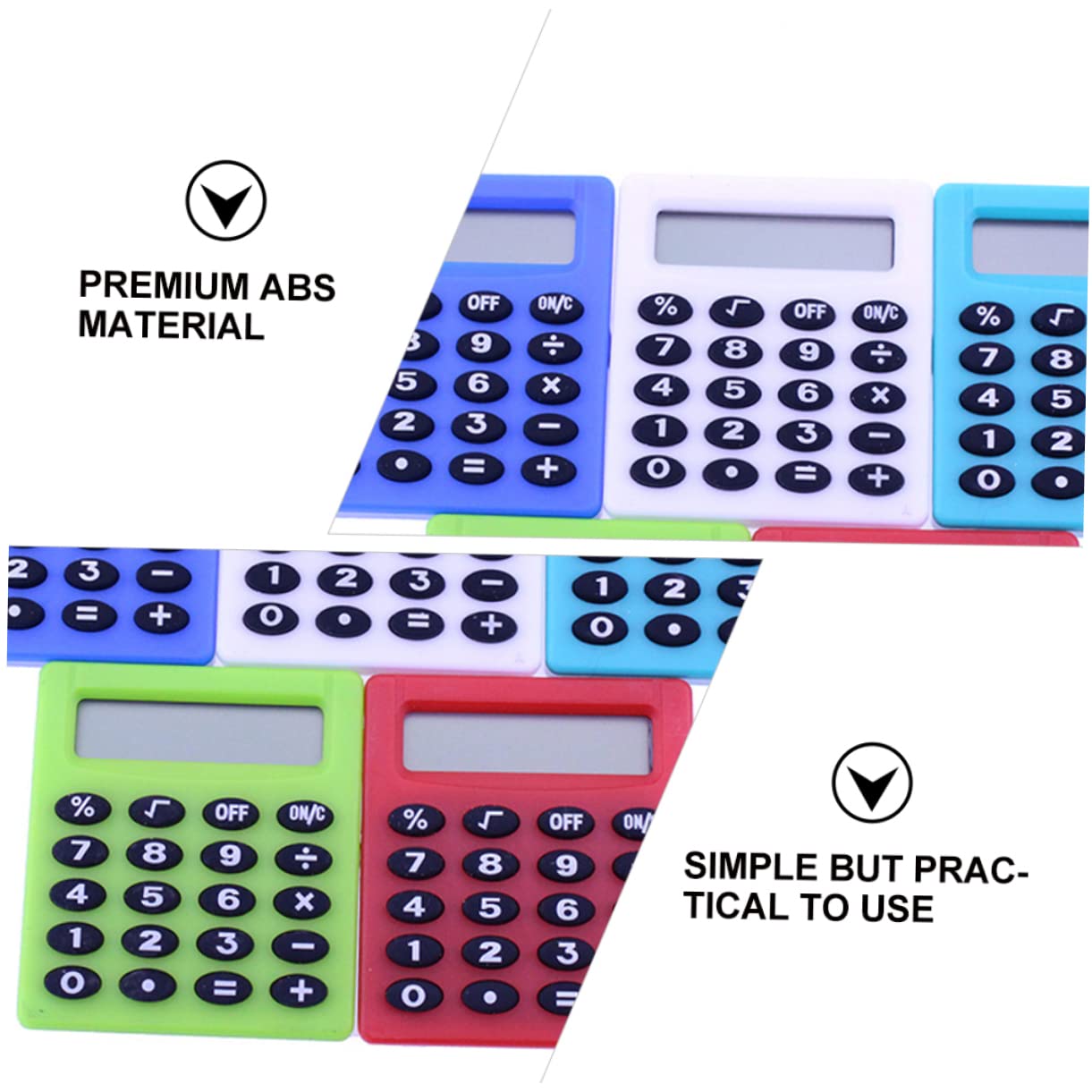 GANAZONO 6pcs Mini Portable Student Calculator for Exams Lightweight and Easy to Use for Home School and Office Use Cute Design Handy Calculating Tool Random Style