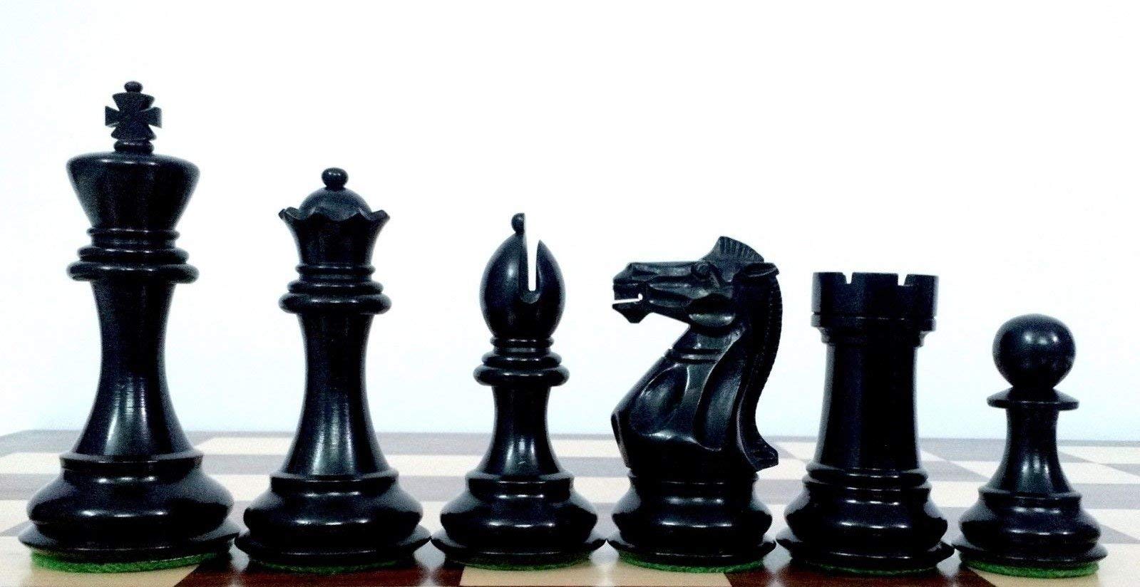 Juego de ajedrez de madera para adultos, hecho a mano, grande, de lujo, juegos tradicionales de wenge, ebonizado, profesional, piezas de ajedrez de 53,3 cm