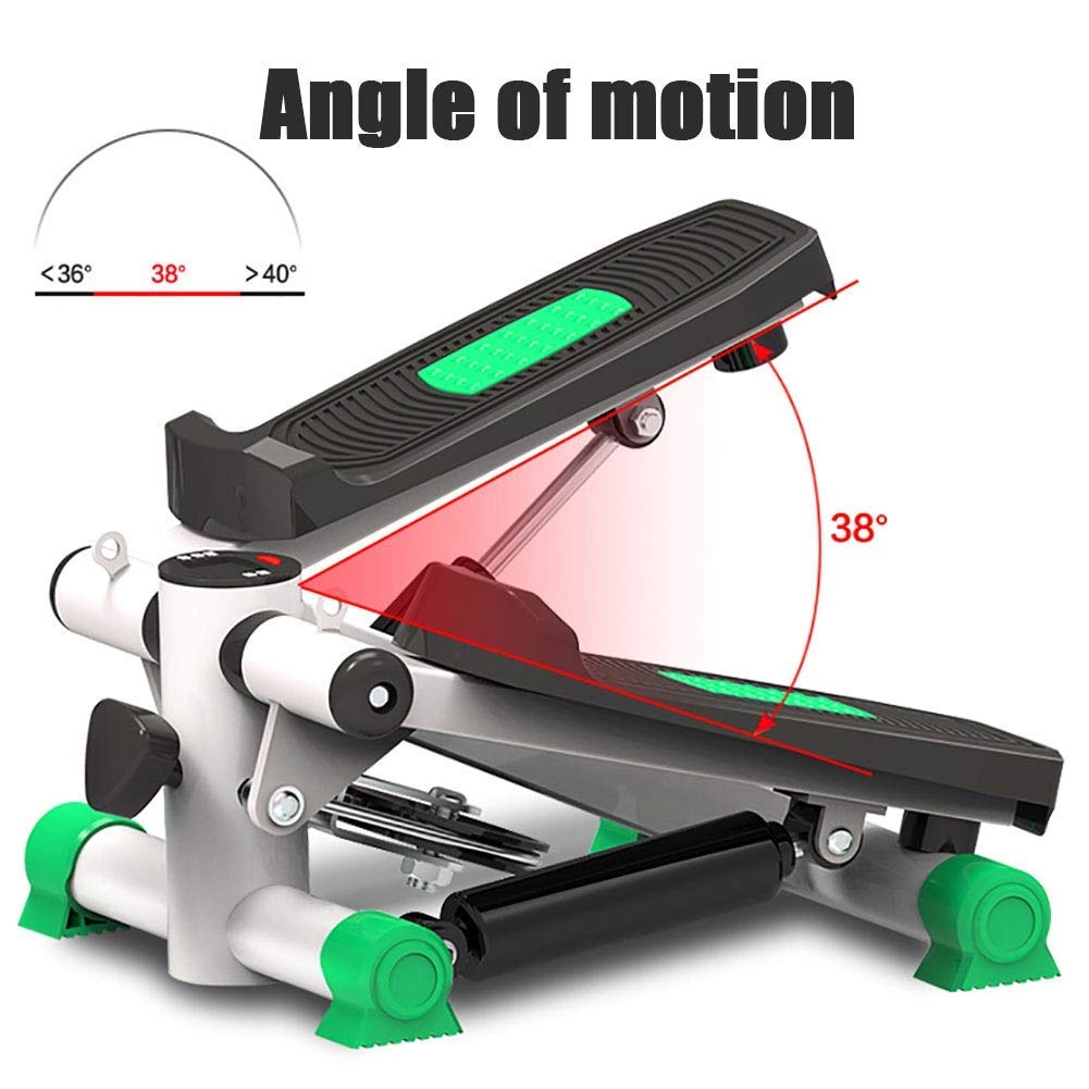 Máquina paso a paso, mini máquina de ejercicio multifunción con pantalla LED, función arriba-abajo, máxima capacidad de carga para entrenamiento en casa