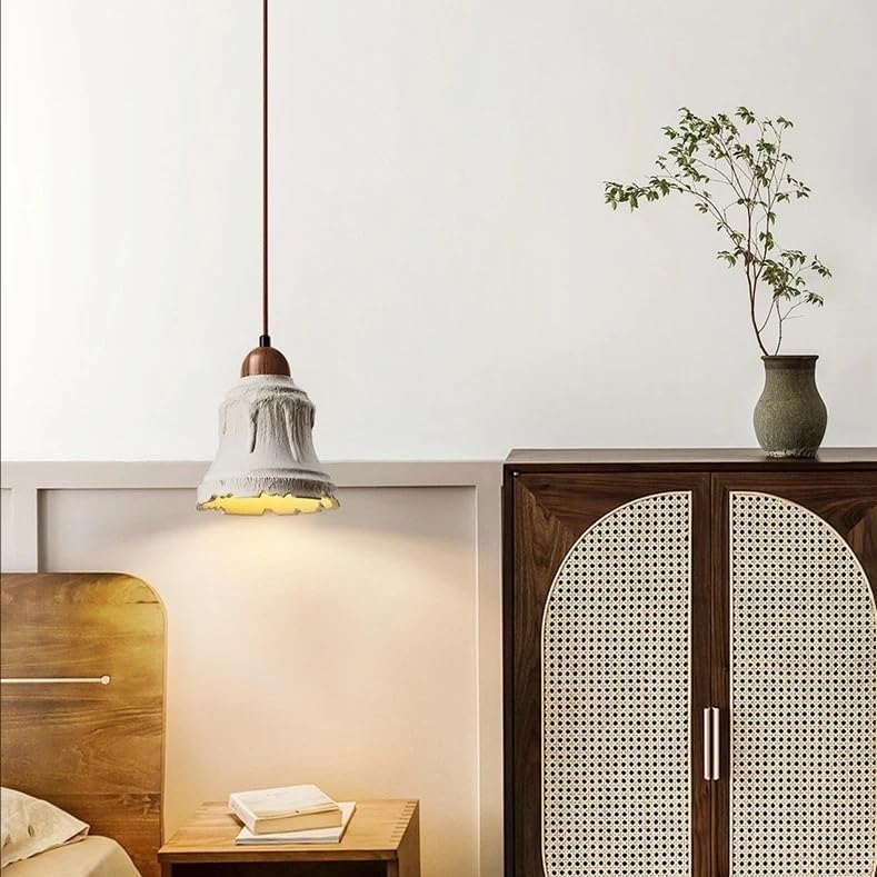 Art lampes créateur de style crème nordique, lustre mono-tête D16 pour décoration intérieure