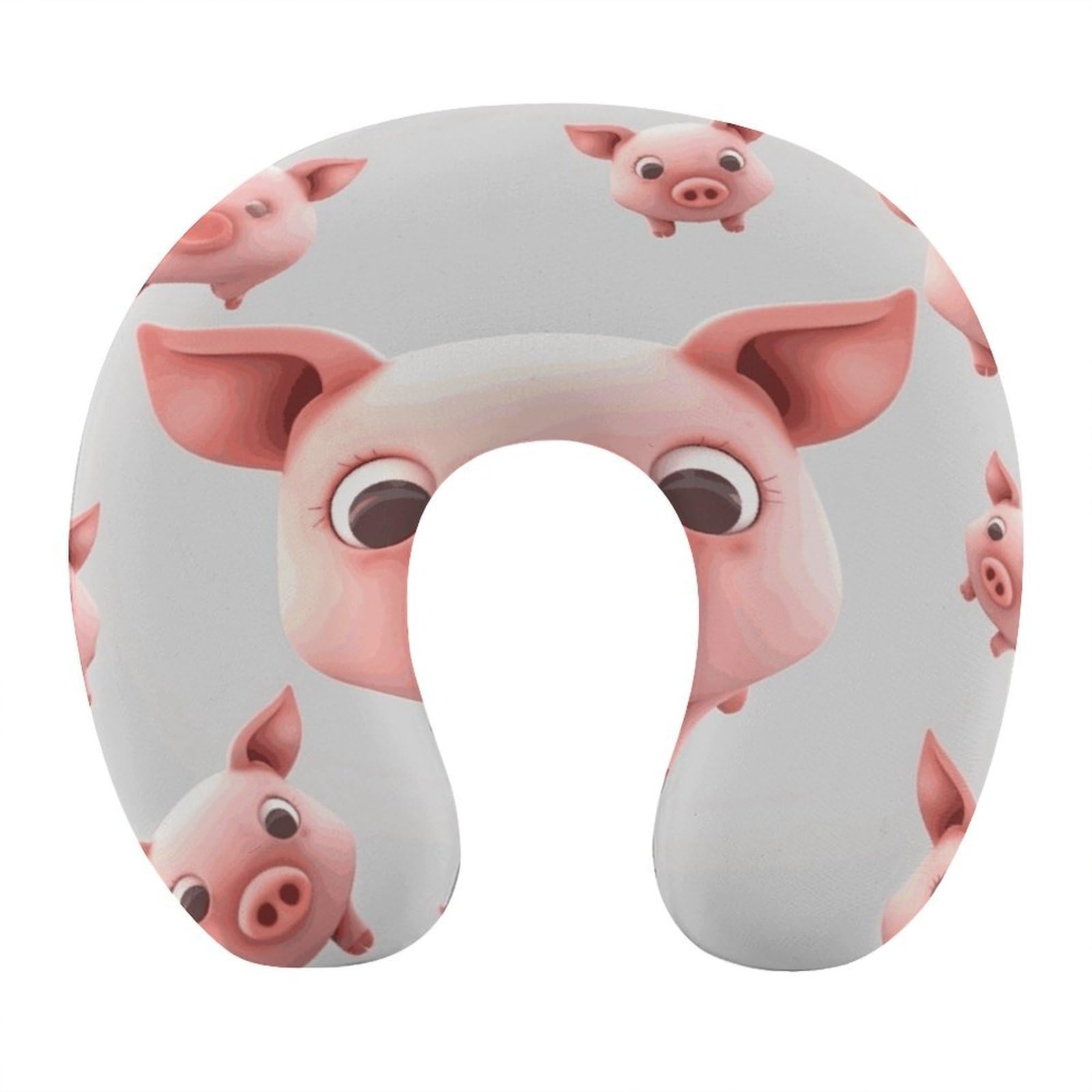 Adfgyerh Style Smiling (10) U-Shaped Pillow，Memory Foam Pillow Core，Cushion ，Provide Neck Support ，Travel Pillow，Suitable For Airplanes, Cars, Homes, And Offices.
