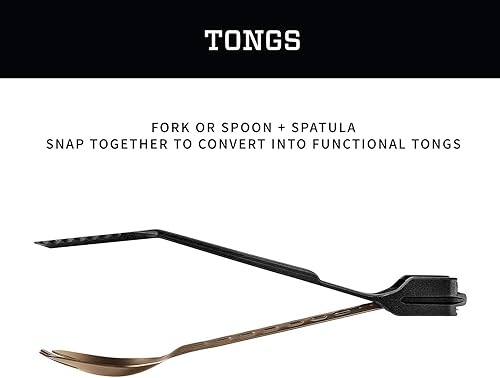 Miniatura 2 de Gerber Gear 31-003465N ComplEAT Juego de utensilios de cocina para acampar, bronce quemado