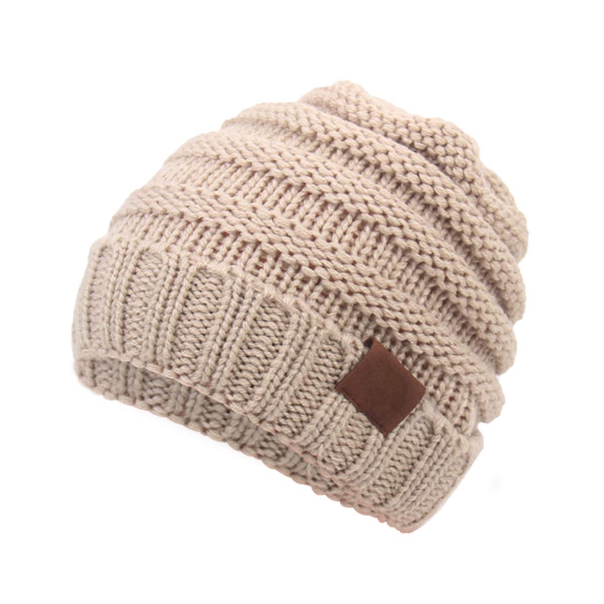 Aigemi Kids Baby Toddler Cable Ribbed Knit Children’s Winter Hat Beanie Cap