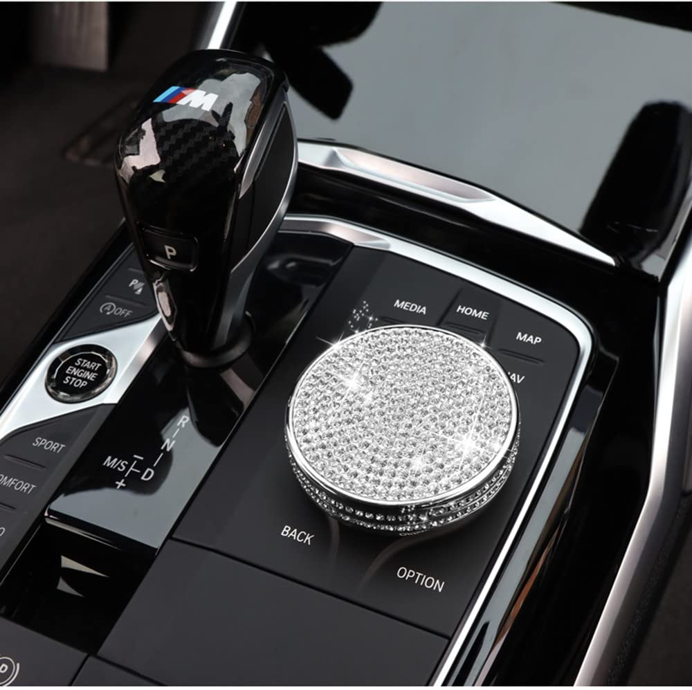 Coperture Manopole Aria Condizionata In Strass Per BMW - Set Da 3 Pezzi - Oro (Stile A E B) - 2