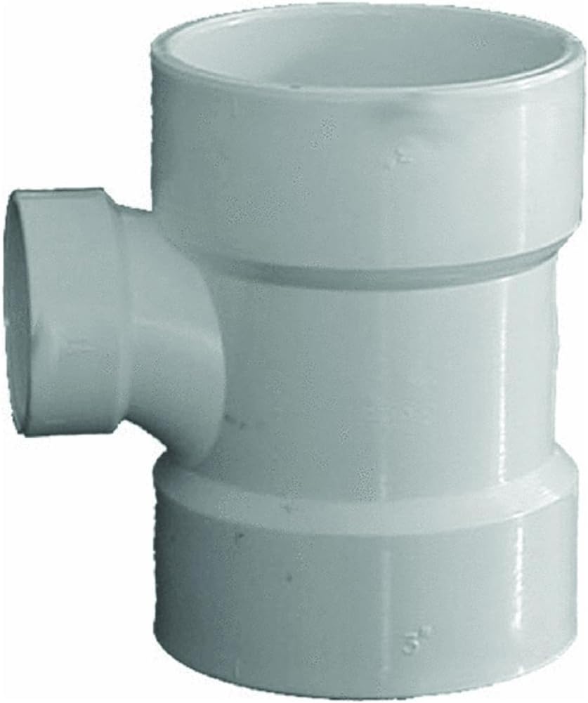 Genova Products 71131 Reducing Sanitary Tee Pipe Fitting, 3 x 1 1/2