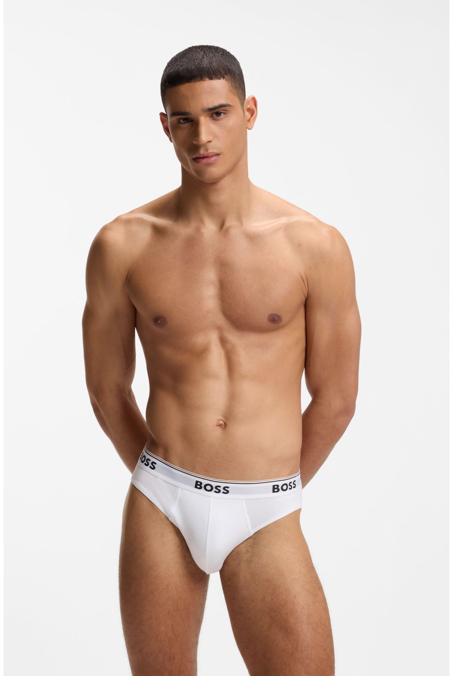 Boss Mężczyźni Power Brief Slipy, White 100, M