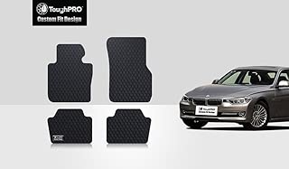 TOUGHPRO Floor Mat Accessories Set Compatible with BMW 320i (xDrive) - All Weather - Heavy Duty - (Made in USA) - Black Rubber - 2012, 2013, 2014, 2015, 2016, 2017, 2018, 2019 (Front Row + 2nd Row) - coolthings.us