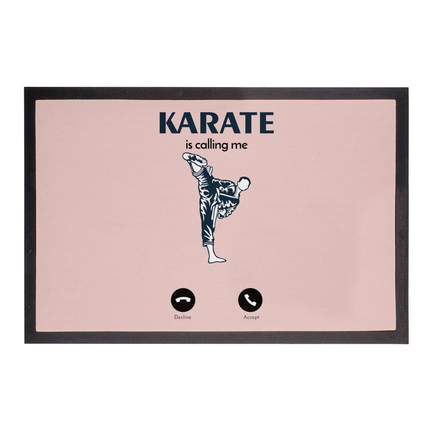 Paillasson karaté rose 75x50cm tapis arts martiaux sport
