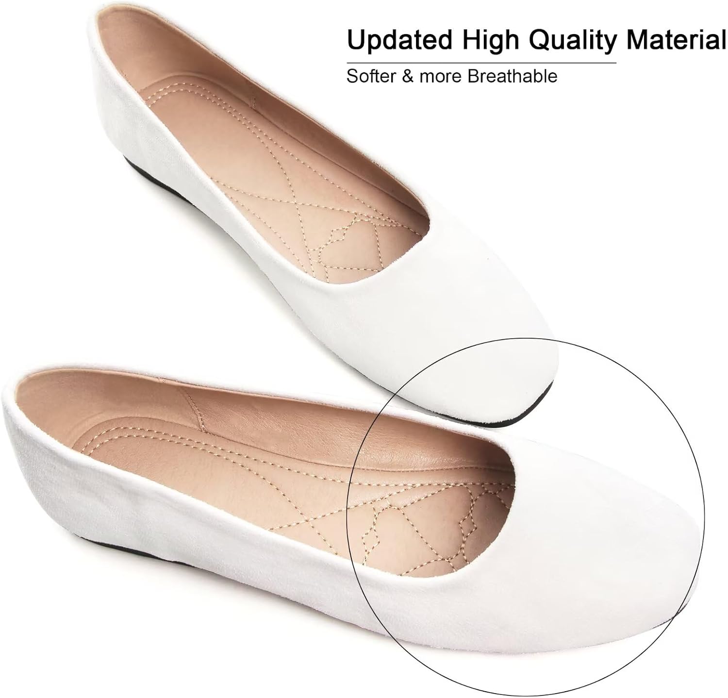 SAILING LU Ballet Flats for Women Comfortable Solid Color image 2