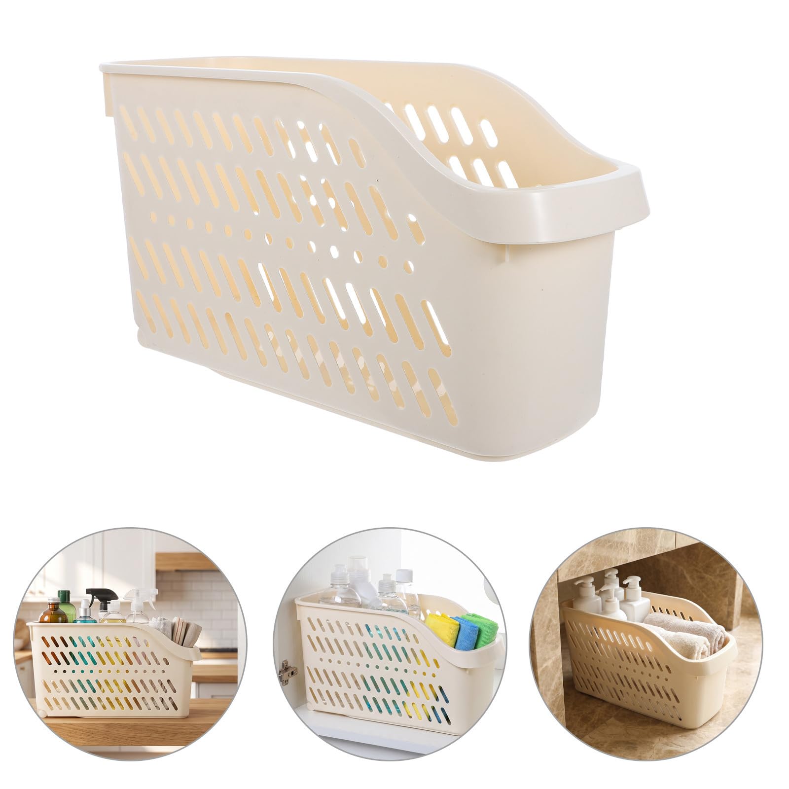 4 Pezzi Cestello Organizzatore sotto Lavello in Plastica con Ruote