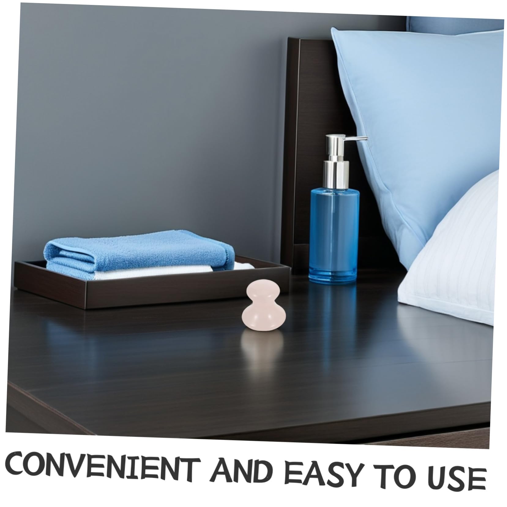 Didiseaon 3pezzi Rullo in Pietra Rosa per Massaggio Facciale Strumento Gua Sha per Massaggio Viso Massaggiatore Facciale Design Ergonomico Forma di Fungo