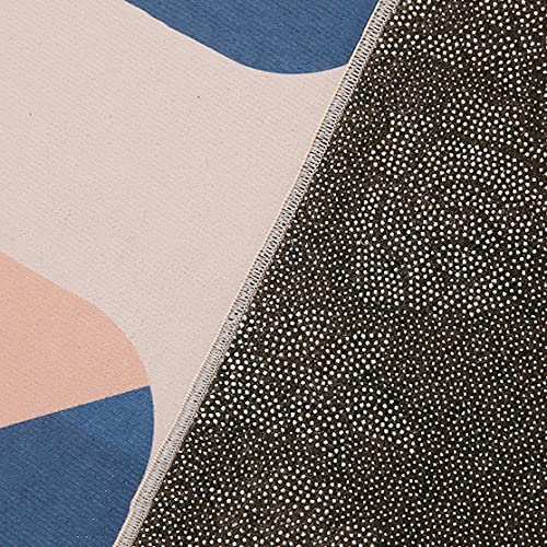 Tapis d'accent intérieur rose lavable sans perte pour sols impeccables