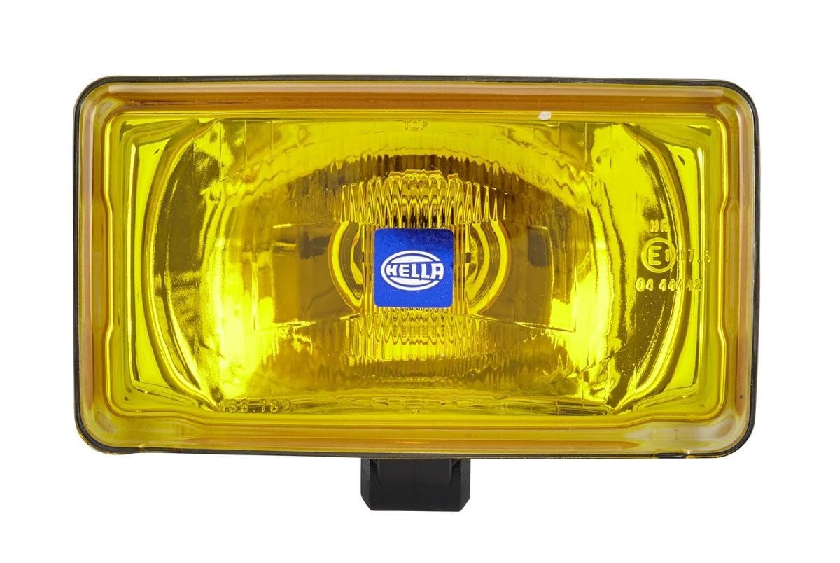 HELLA Halogen Reflektor dalekosiężny - Comet 450 - 12V - prostokątny - ryflowana szyba rozpraszająca reflektora - żółty - z prawej/z lewej - 1FB 005 860-261