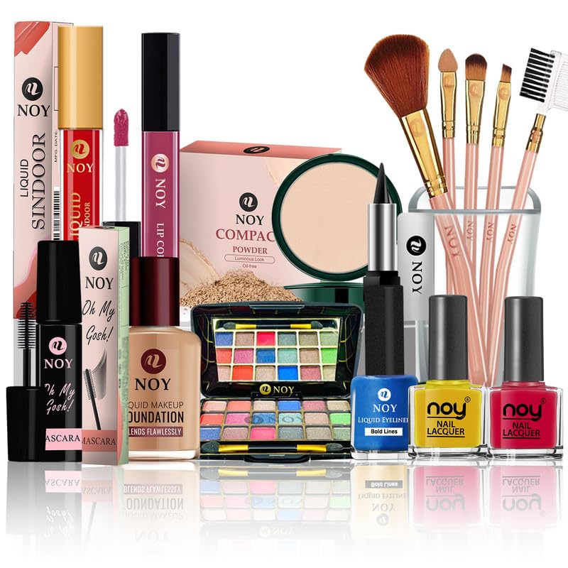 NOY Makeup Kit Combo Pack Effortless Smooth Application 100% Waterproof, Long Lasting & Smudge Proof NO#823 (All In One Makeup Set 15 Pieces)-image-46