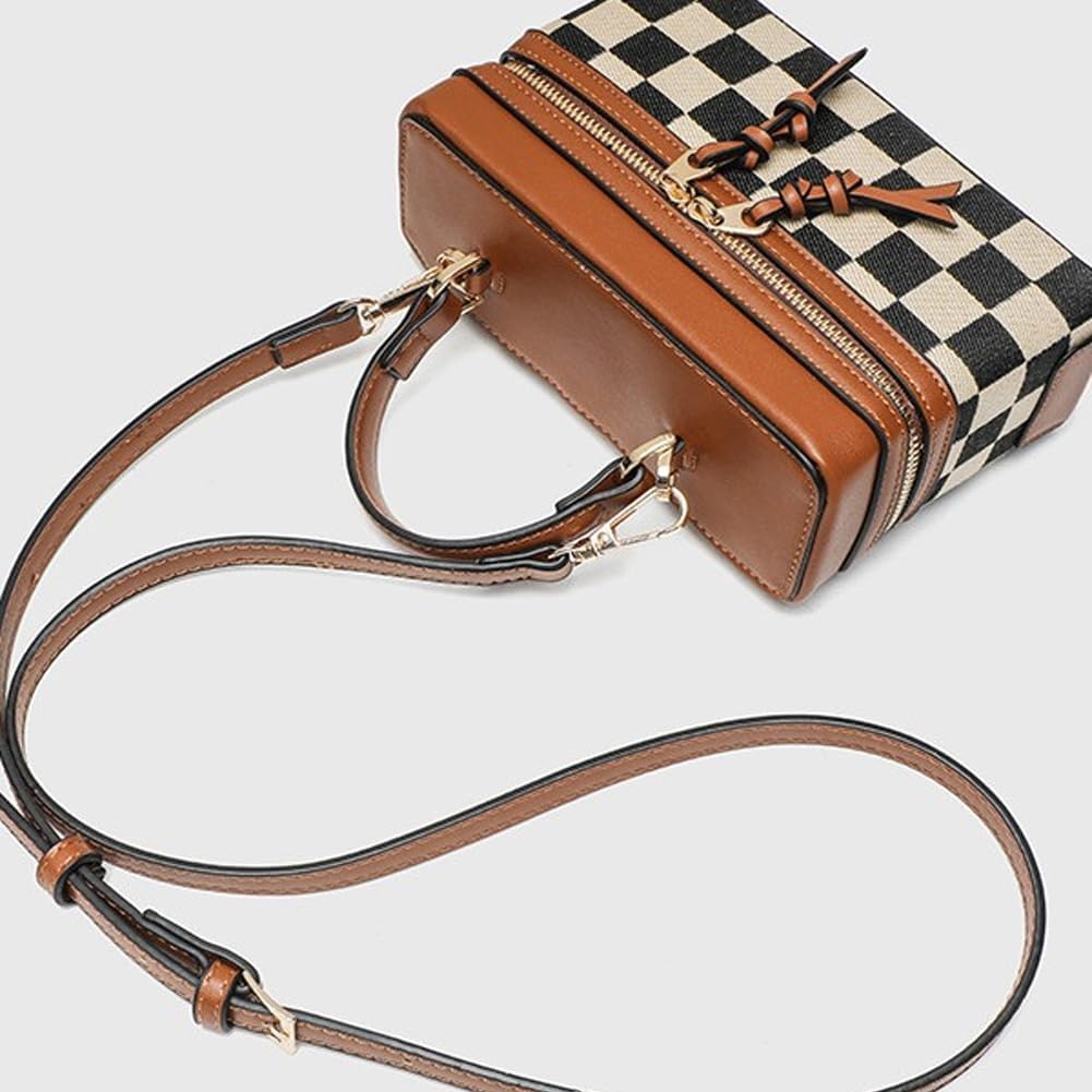 Crossbody Bag for Women Small Top Handle Purse Designer Box Shoulder Handbag Trendy Purse - Image 4