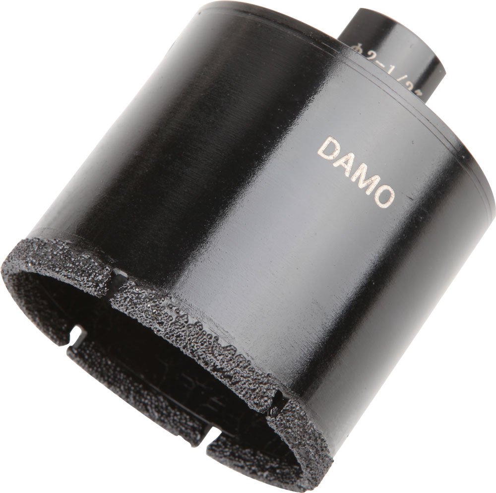 DAMO 2-1/2 inch Diamond Core Drill Bit for Porcelain, Ceramic, Tile, Quartzite, Granite, Marble, Stone & Brick, Hole Saw 64mm